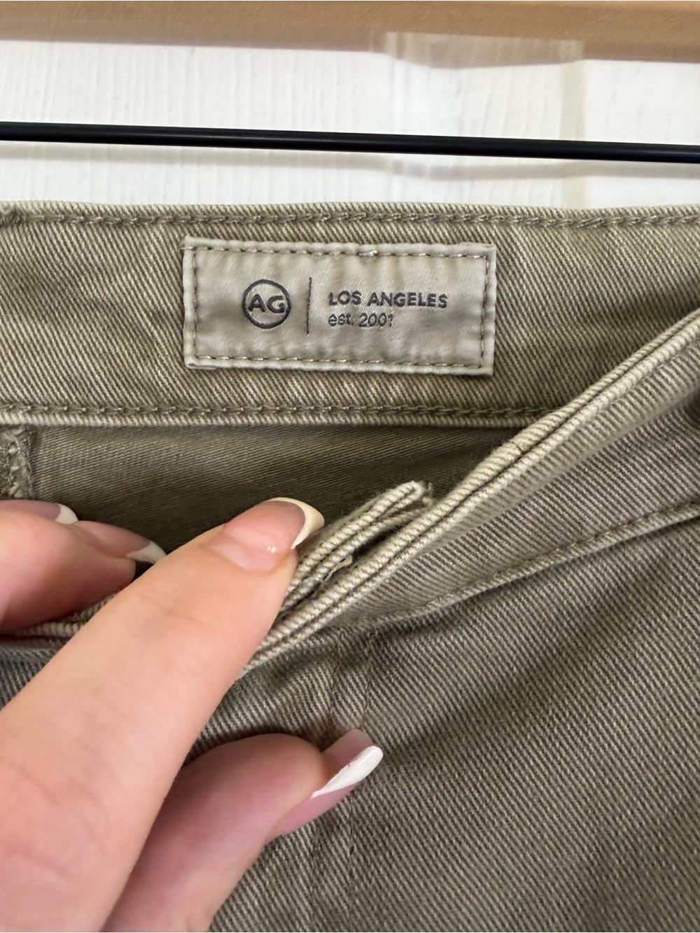 Ag Adriano Goldschmied Saige Wide Leg Cropped Jean High Rise Fit Dusty Sage - Picture 6 of 13